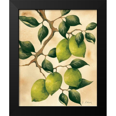 Italian Harvest - Limes Black Modern Wood Framed Art Print by Allison, Doris
