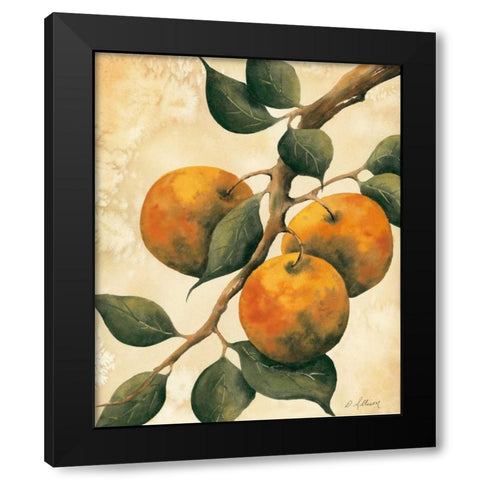 Italian Harvest - Oranges Black Modern Wood Framed Art Print by Allison, Doris