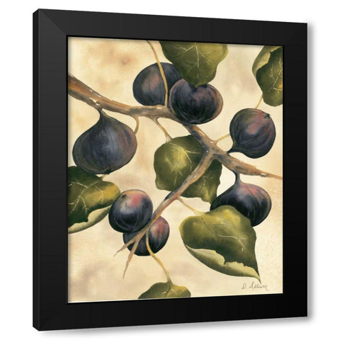 Italian Harvest - Figs Black Modern Wood Framed Art Print with Double Matting by Allison, Doris