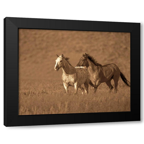 Partners Black Modern Wood Framed Art Print by Caro, Wendy