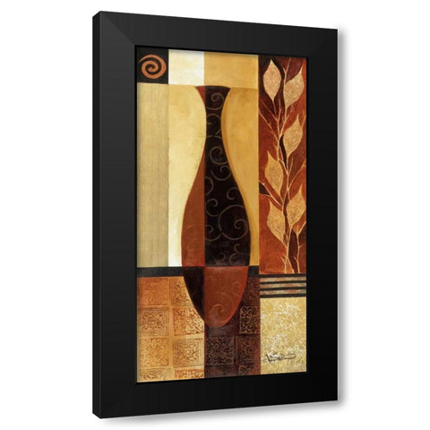 Intermezzo Black Modern Wood Framed Art Print with Double Matting by Mallett, Keith