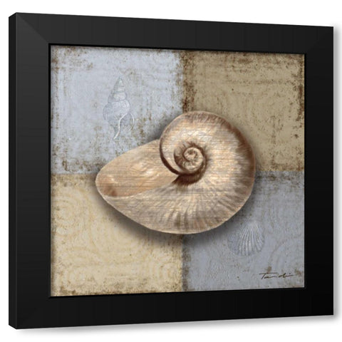 Seaside Memories I Black Modern Wood Framed Art Print by Venter, Tandi