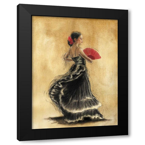 Flamenco Dancer II Black Modern Wood Framed Art Print with Double Matting by Gold, Caroline