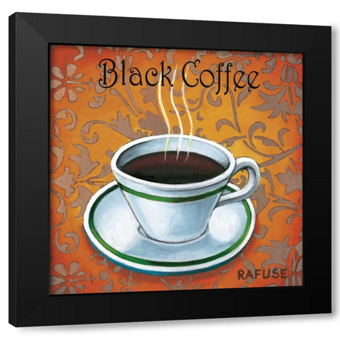 Black Coffee Black Modern Wood Framed Art Print with Double Matting by Rafuse, Will