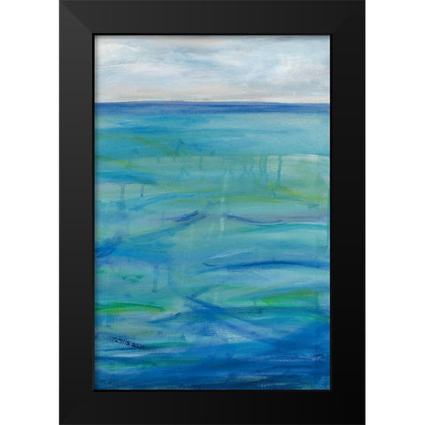 Deep Blue III Black Modern Wood Framed Art Print by Eider, Georgia