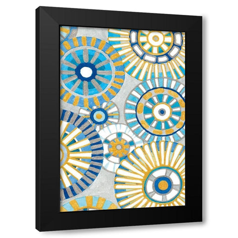Circle Delight B Black Modern Wood Framed Art Print with Double Matting by Banks, Debbie