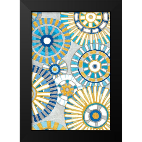 Circle Delight B Black Modern Wood Framed Art Print by Banks, Debbie