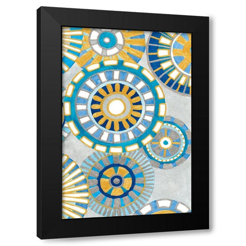 Circle Delight C Black Modern Wood Framed Art Print by Banks, Debbie