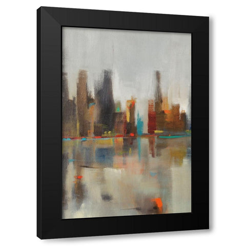 Golden Harbor I Black Modern Wood Framed Art Print with Double Matting by Jackson, Victoria