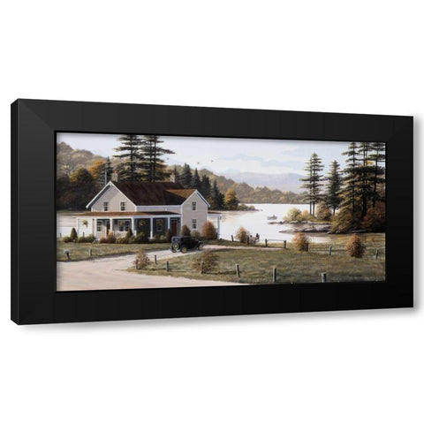 Out on the Lake Black Modern Wood Framed Art Print with Double Matting by Saunders, Bill
