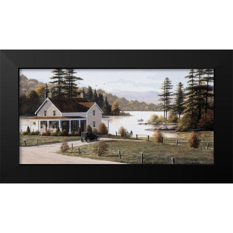 Out on the Lake Black Modern Wood Framed Art Print by Saunders, Bill