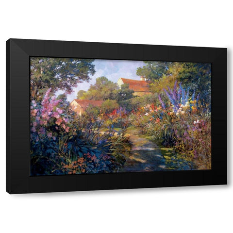 Annapolis Garden Black Modern Wood Framed Art Print with Double Matting by Craig, Philip