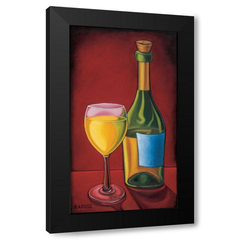 White Wine Black Modern Wood Framed Art Print with Double Matting by Rafuse, Will