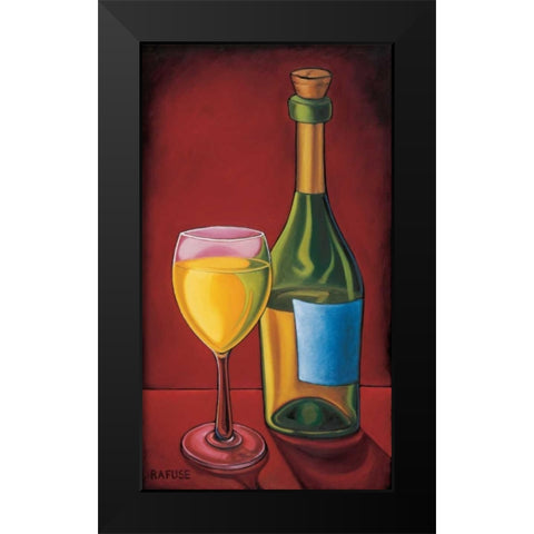 White Wine Black Modern Wood Framed Art Print by Rafuse, Will