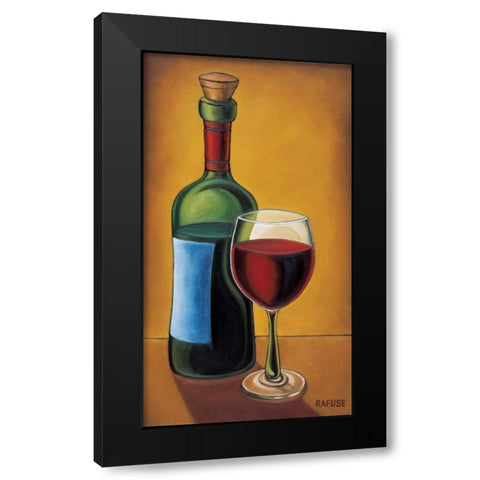 Red Wine Black Modern Wood Framed Art Print with Double Matting by Rafuse, Will