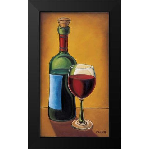 Red Wine Black Modern Wood Framed Art Print by Rafuse, Will