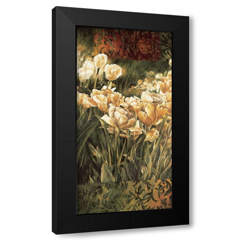 Summer Garden I Black Modern Wood Framed Art Print by Thompson, Linda