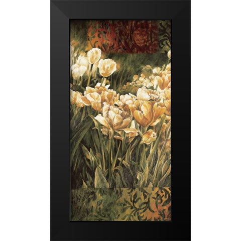 Summer Garden I Black Modern Wood Framed Art Print by Thompson, Linda