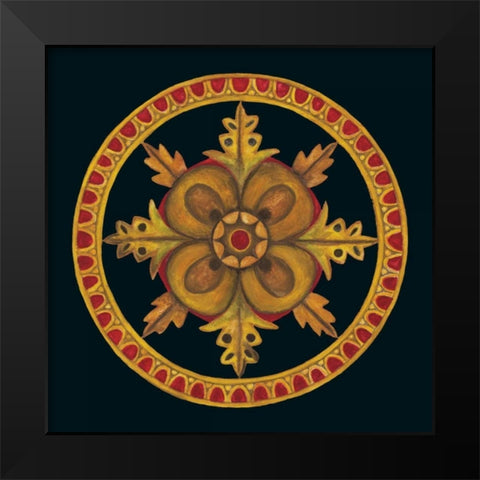 Rosette I Black Modern Wood Framed Art Print by Anderson , Lee