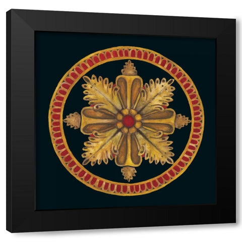 Rosette II Black Modern Wood Framed Art Print with Double Matting by Anderson , Lee