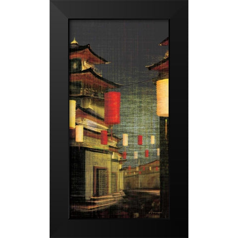 Lumiere II Black Modern Wood Framed Art Print by Amori