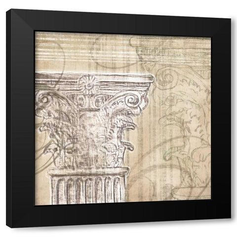 Neoclassic II Black Modern Wood Framed Art Print by Amori