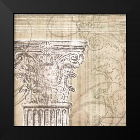 Neoclassic II Black Modern Wood Framed Art Print by Amori