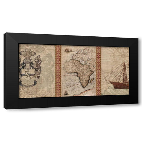Voyage to Discovery I Black Modern Wood Framed Art Print by Amori