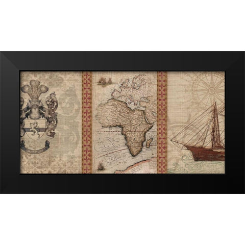 Voyage to Discovery I Black Modern Wood Framed Art Print by Amori