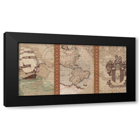Voyage to Discovery II Black Modern Wood Framed Art Print by Amori