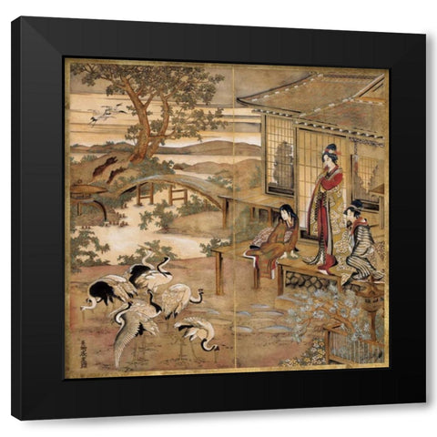 Evening Sun Over Hokkaido Black Modern Wood Framed Art Print by Augustine