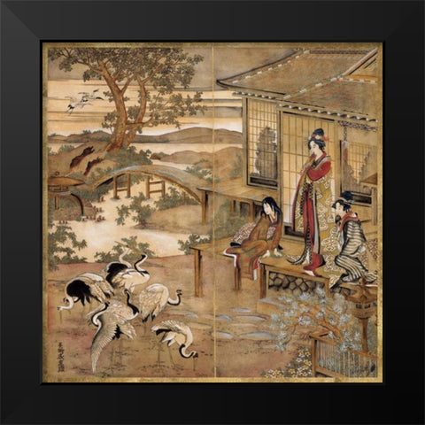 Evening Sun Over Hokkaido Black Modern Wood Framed Art Print by Augustine