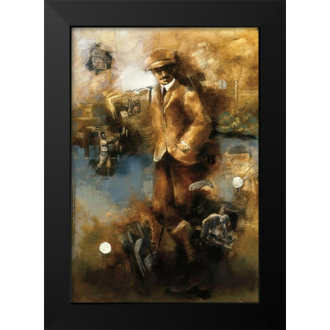 At The Club Black Modern Wood Framed Art Print by Azim, Roya