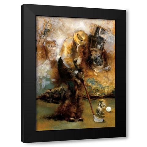 Swingin Black Modern Wood Framed Art Print by Azim, Roya