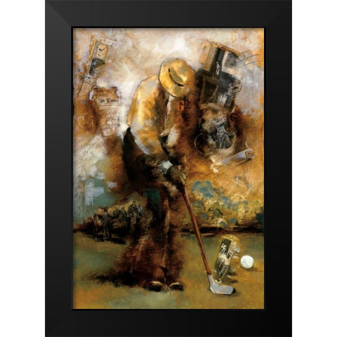 Swingin Black Modern Wood Framed Art Print by Azim, Roya