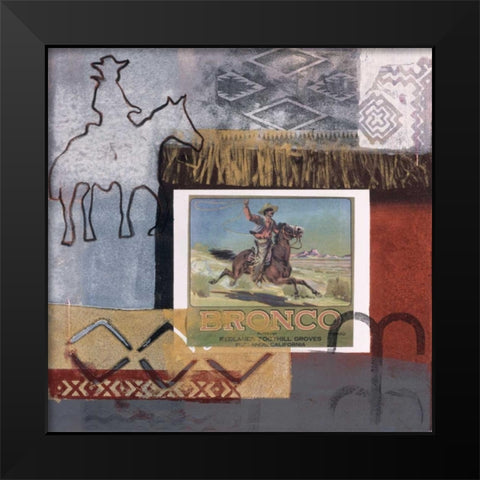 Bronco Black Modern Wood Framed Art Print by Bernsen/Tunick