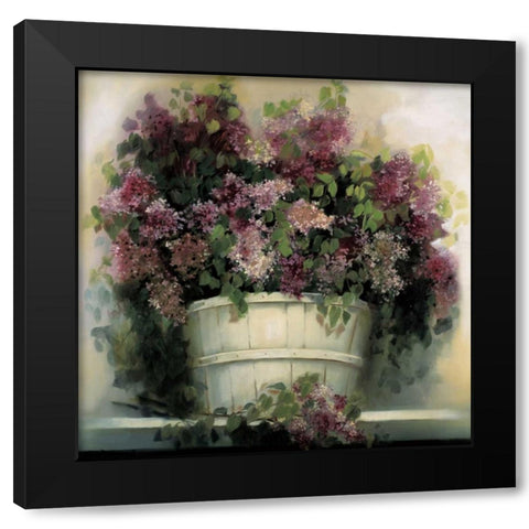 Lilac Gathering Black Modern Wood Framed Art Print by Dern, Andrea