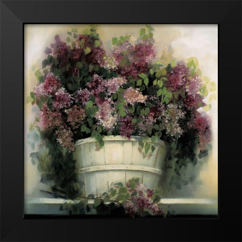 Lilac Gathering Black Modern Wood Framed Art Print by Dern, Andrea