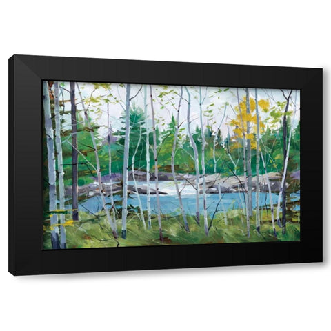 Oxtounge Rapids Black Modern Wood Framed Art Print with Double Matting by Forsythe, Graham