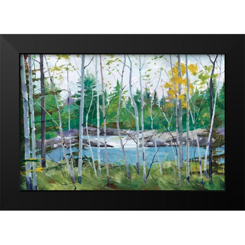 Oxtounge Rapids Black Modern Wood Framed Art Print by Forsythe, Graham