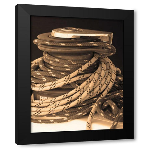The Drasnin Nautical Series I Black Modern Wood Framed Art Print with Double Matting by Gilboa, Marina Drasnin