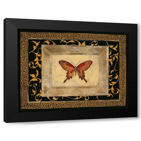 Winged Ornament I Black Modern Wood Framed Art Print by Hayes, Alan