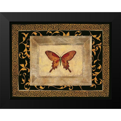 Winged Ornament I Black Modern Wood Framed Art Print by Hayes, Alan