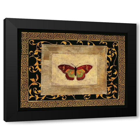 Winged Ornament II Black Modern Wood Framed Art Print by Hayes, Alan