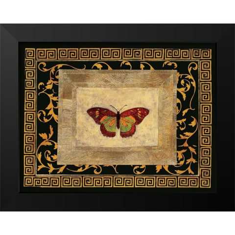 Winged Ornament II Black Modern Wood Framed Art Print by Hayes, Alan