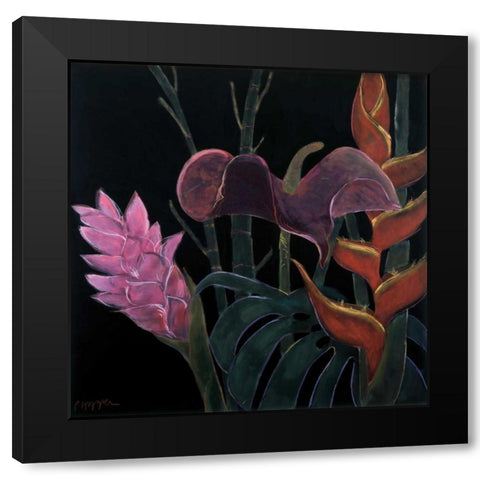 In Bloom I Black Modern Wood Framed Art Print with Double Matting by Hopper, Pegge
