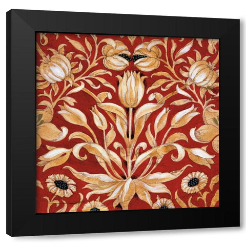 Jewel Tones Black Modern Wood Framed Art Print with Double Matting by Jardine, Liz