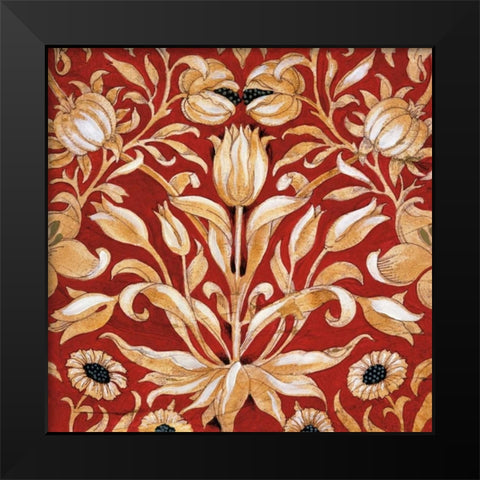 Jewel Tones Black Modern Wood Framed Art Print by Jardine, Liz