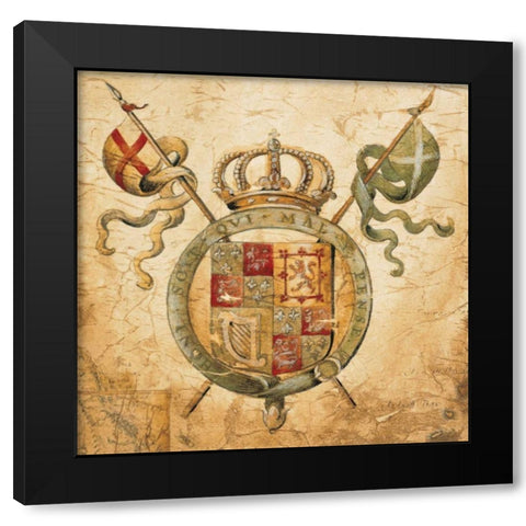 Terra Nova II Black Modern Wood Framed Art Print with Double Matting by Jardine, Liz