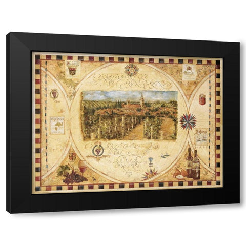 Hilltop Winery Black Modern Wood Framed Art Print with Double Matting by Jardine, Liz